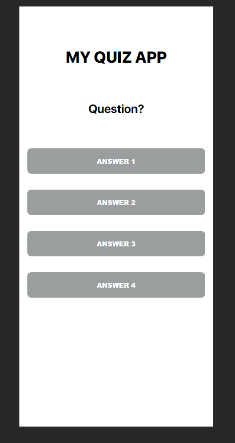 Mobile Version of Quiz App